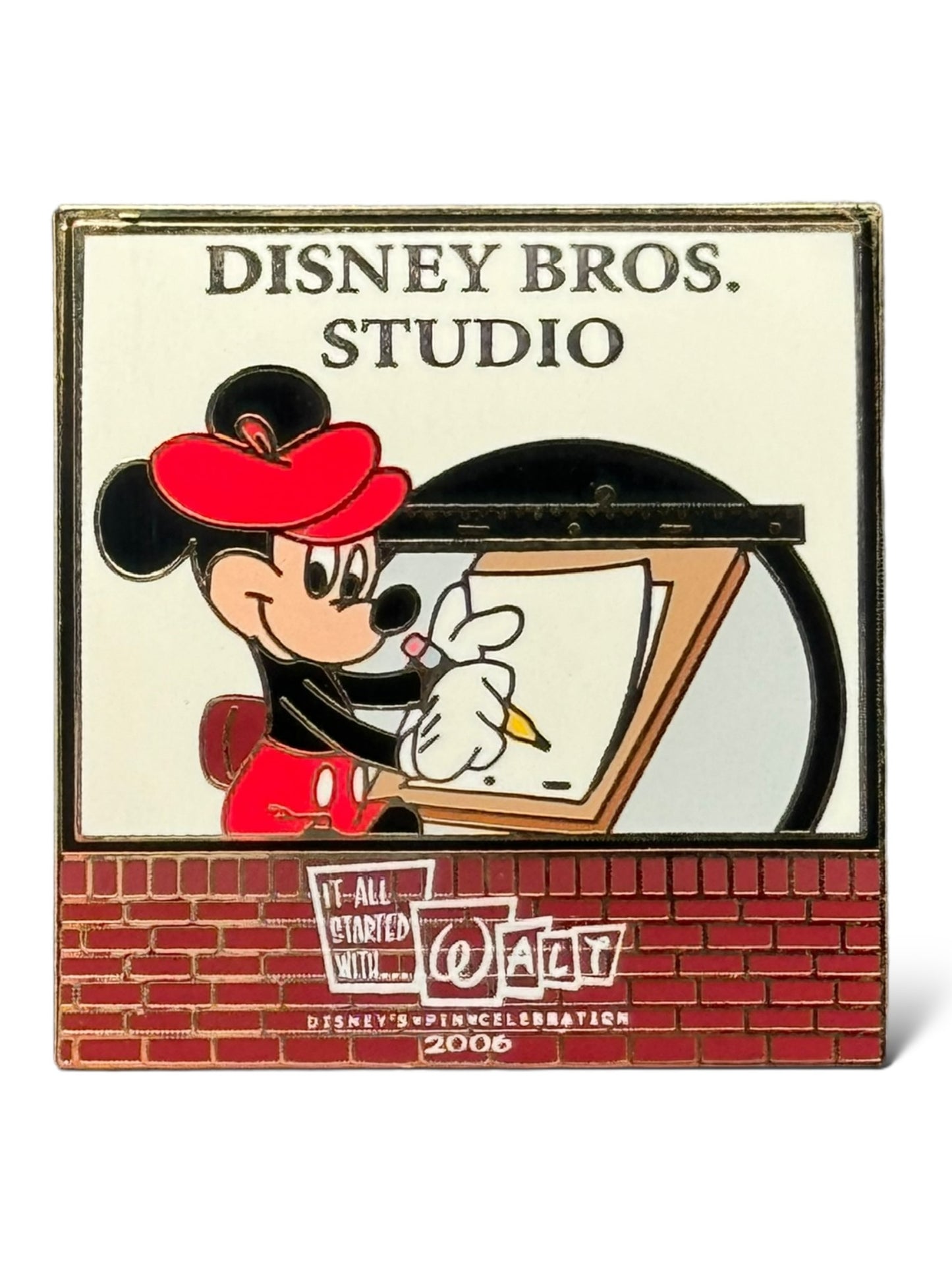 WDW It All Started With Walt Mickey Mouse Drawing Registration Gift Pin