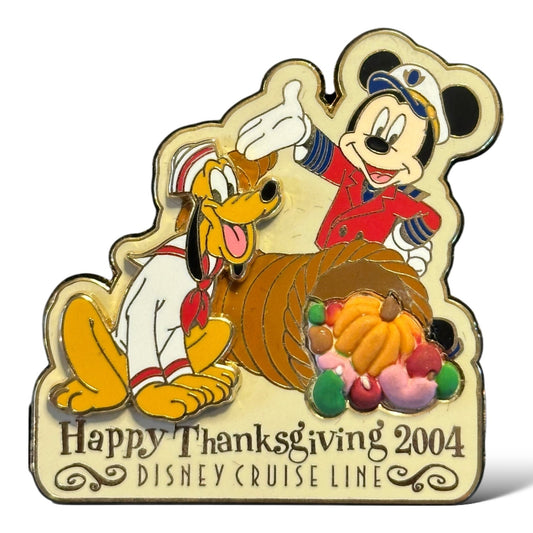 DCL Happy Thanksgiving 2004 Mickey & Pluto Pin