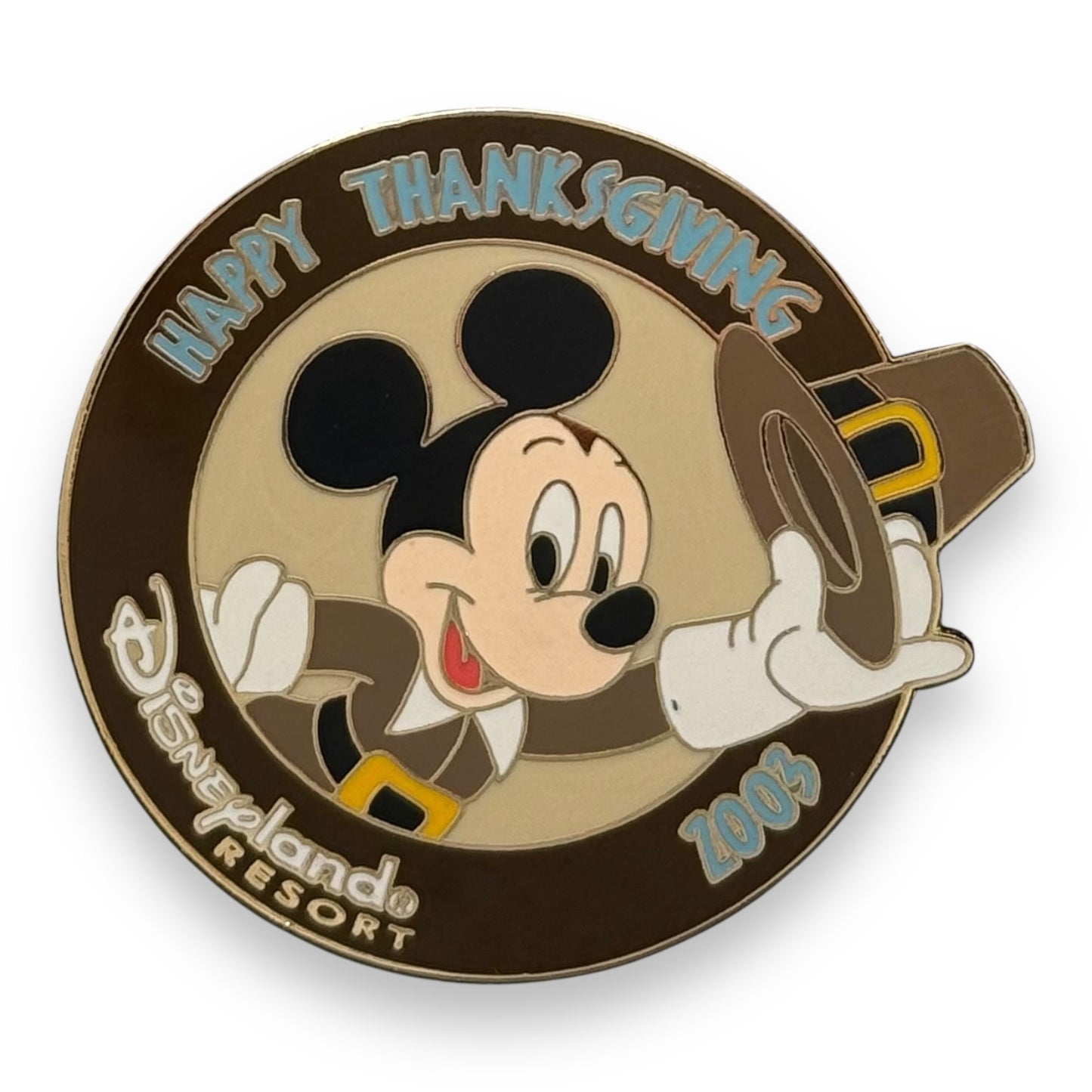 DLR Happy Thanksgiving 2003 Pilgrim Mickey Pin