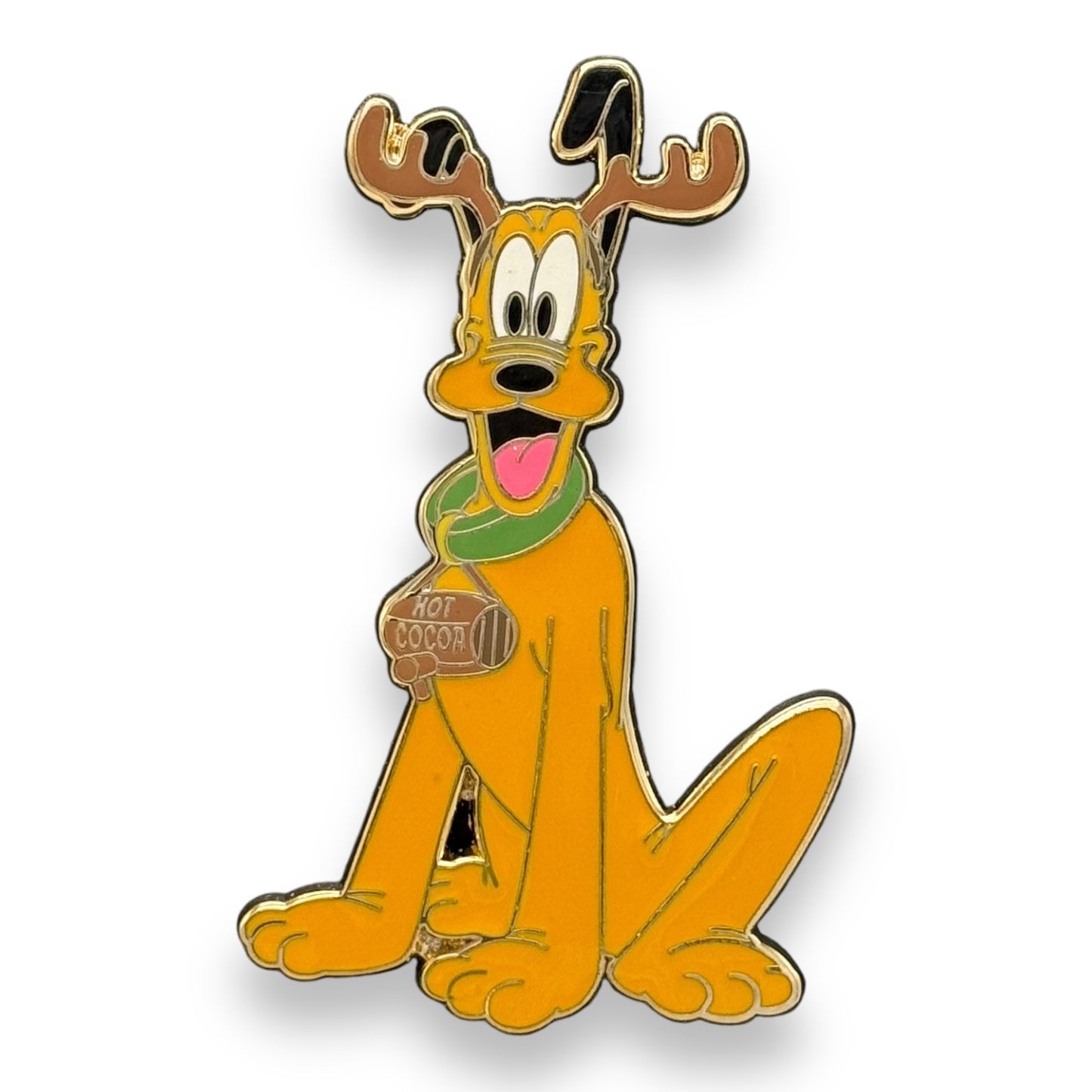 WDI Classic Christmas Holiday Pluto Wearing Barrel Pin