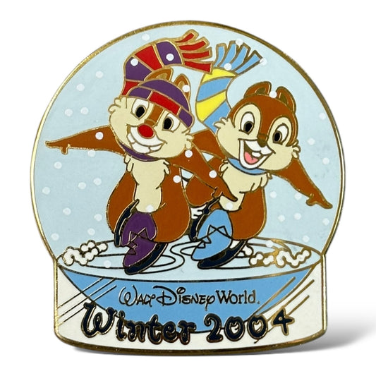 WDW Chip n' Dale Winter Surprise Ice Skating Pin