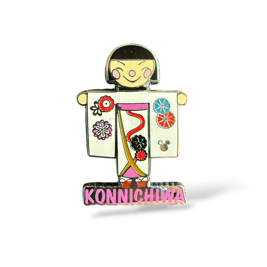 Cast Lanyard It's a Small World Geisha Girl Hidden Mickey Pin