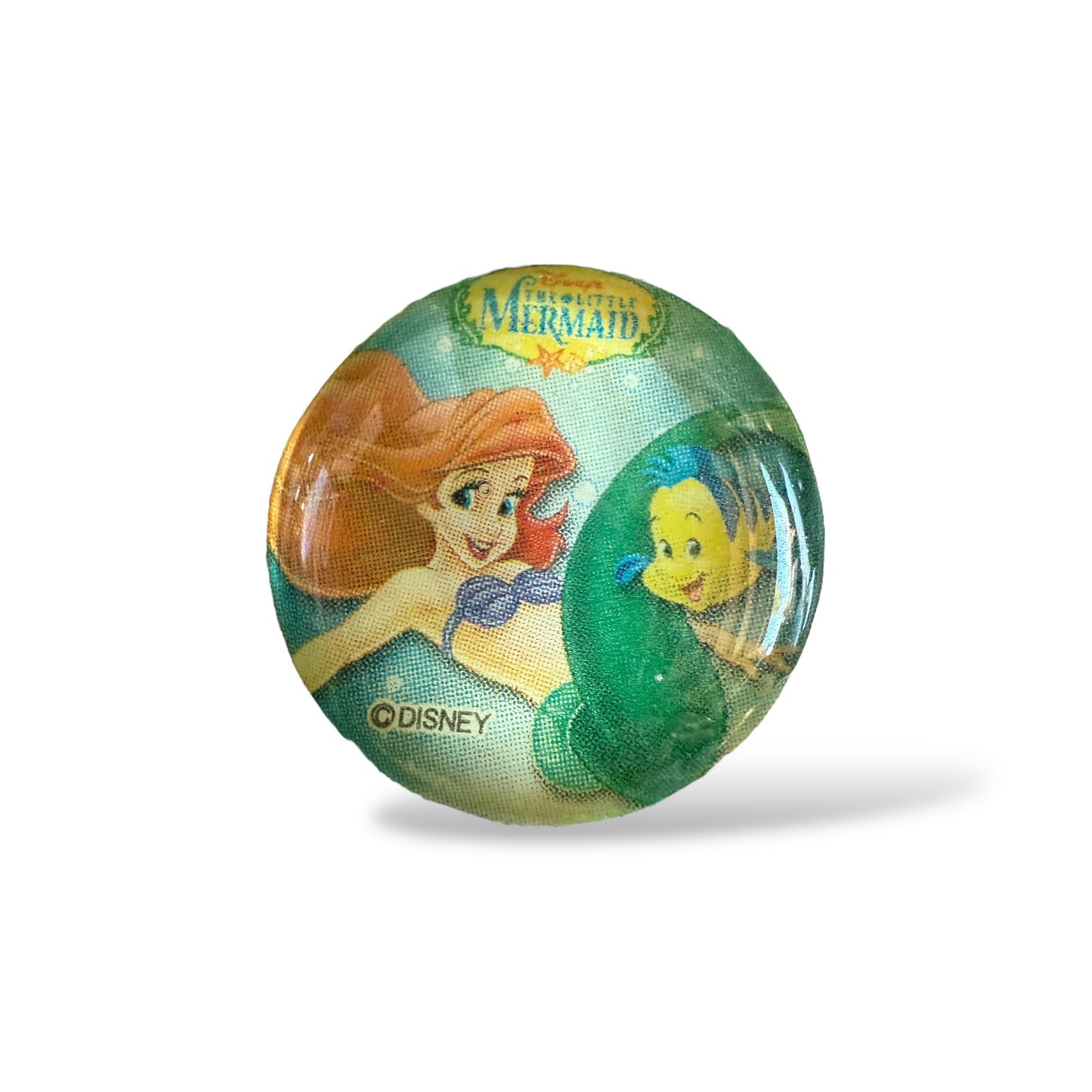 JDS The Little Mermaid Ariel and Flounder Dome Pin