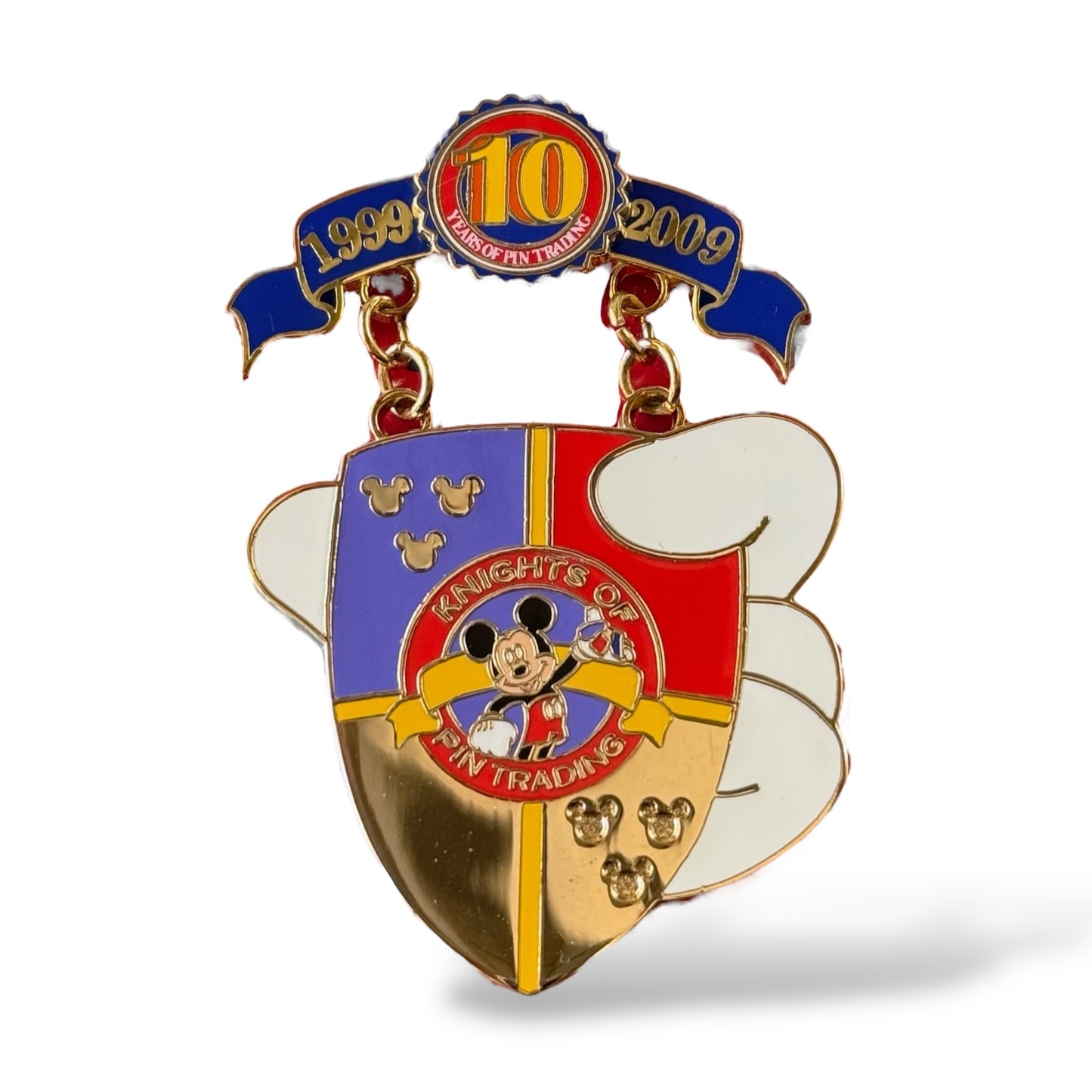 WDW Disney Pin Trading 10th Anniversary Knights of Pin Trading Mickey Pin