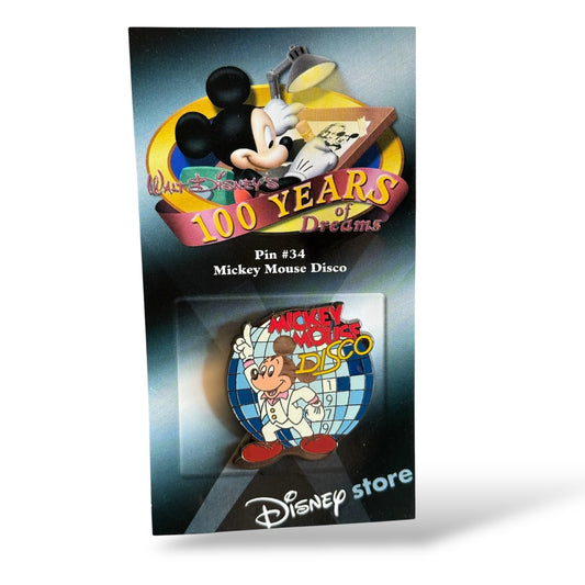 Disney Store 100 Years of Dreams Mickey Mouse Disco 1979 Pin