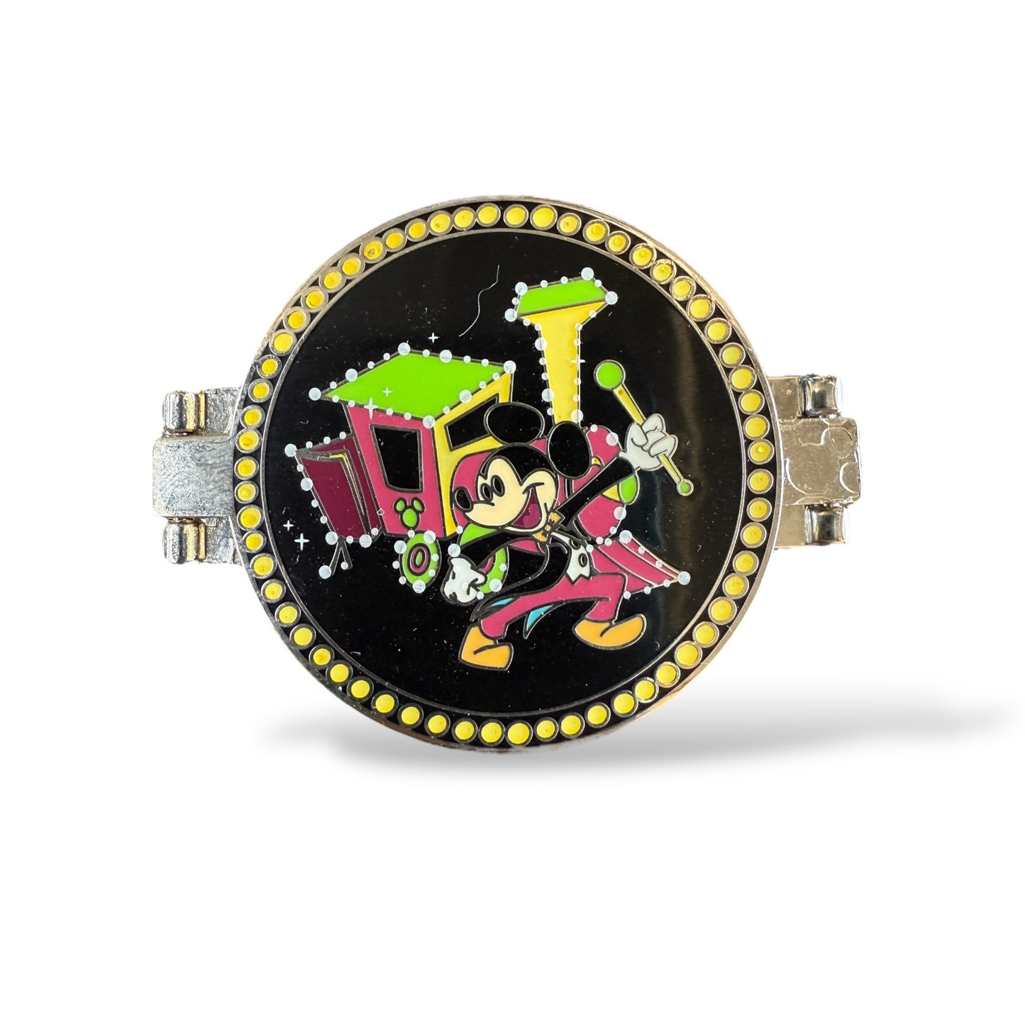 Disney Parks Main Street Electrical Parade Mickey, Captain Hook and Alice Folding Pin