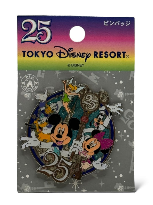 TDR 25th Anniversary Mickey and Friends Celebration Pin