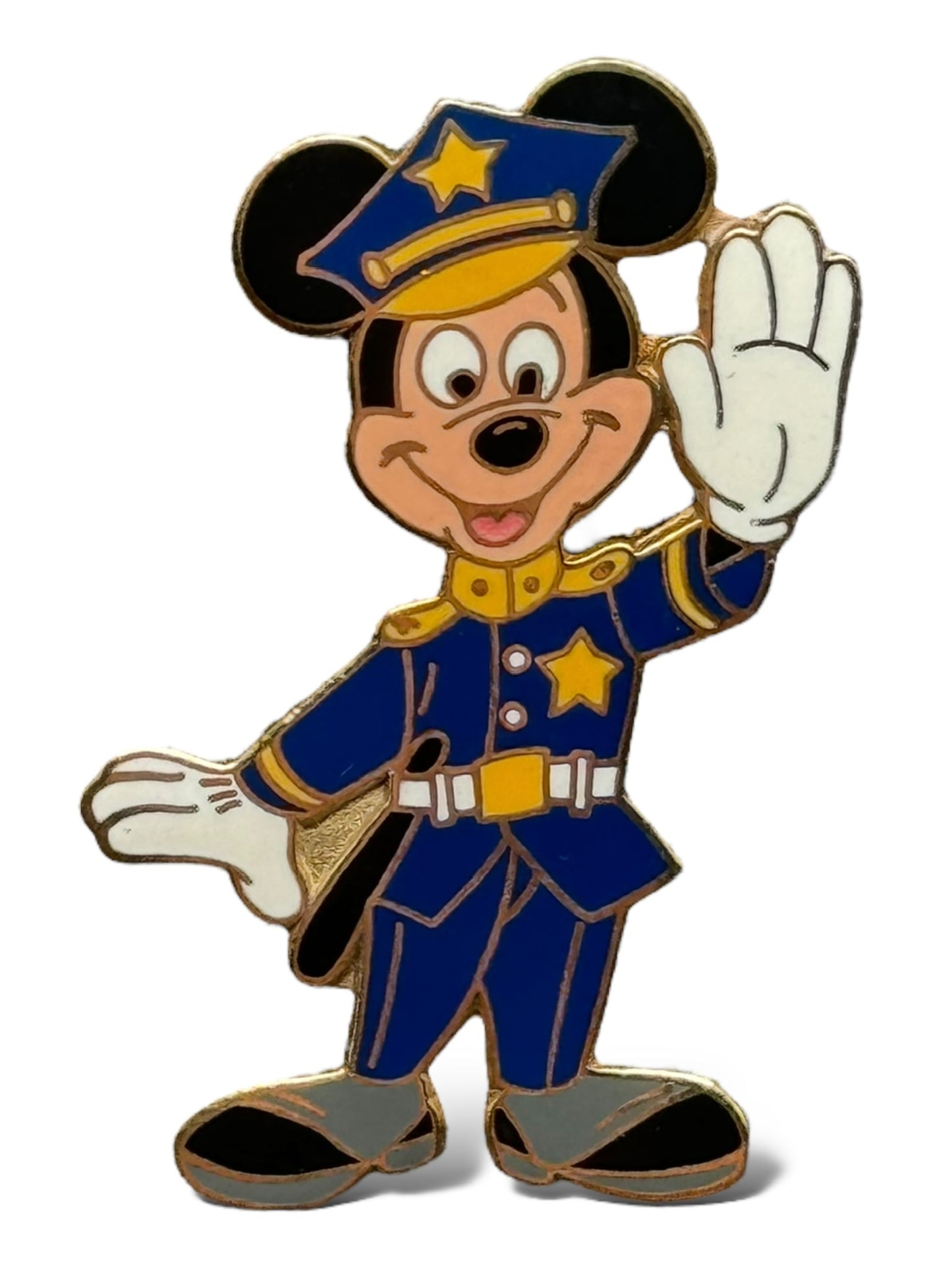 WDW Mickey Mouse Dressed as a Policeman Raising Hand to Halt Pin