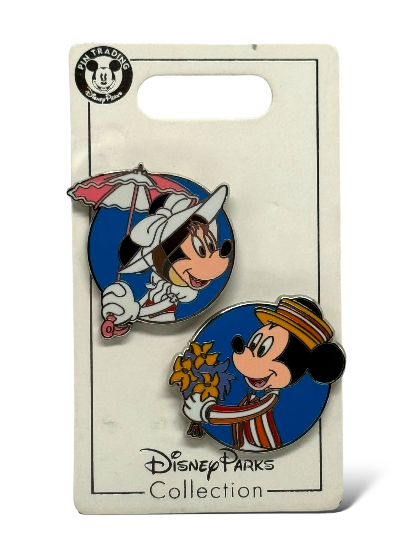 Disney Parks Mickey & Minnie as Mary Poppins & Bert 2 Pin Set
