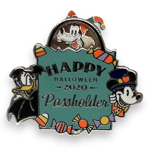 Disney Parks Halloween 2020 Annual Passholder Goofy, Donald, Mickey Pin