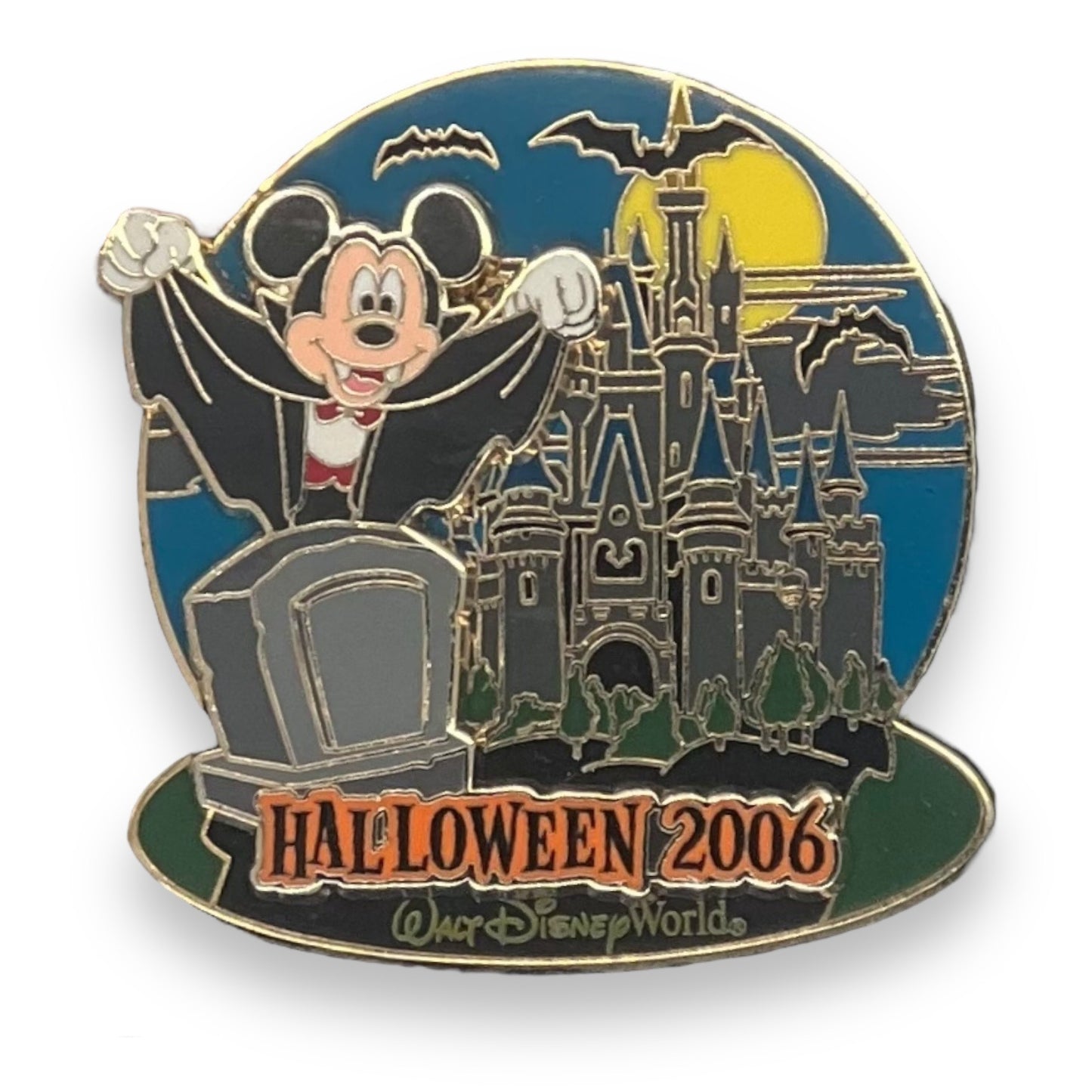 WDW Haunted Parks 2006 Mickey Mouse and Castle Pin