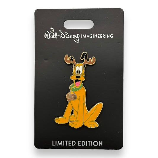 WDI Classic Christmas Holiday Pluto Wearing Barrel Pin