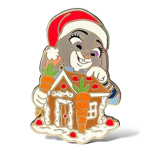 DSSH Holiday Cheer Toys for Tots Judy Hopps Building Gingerbread House Pin