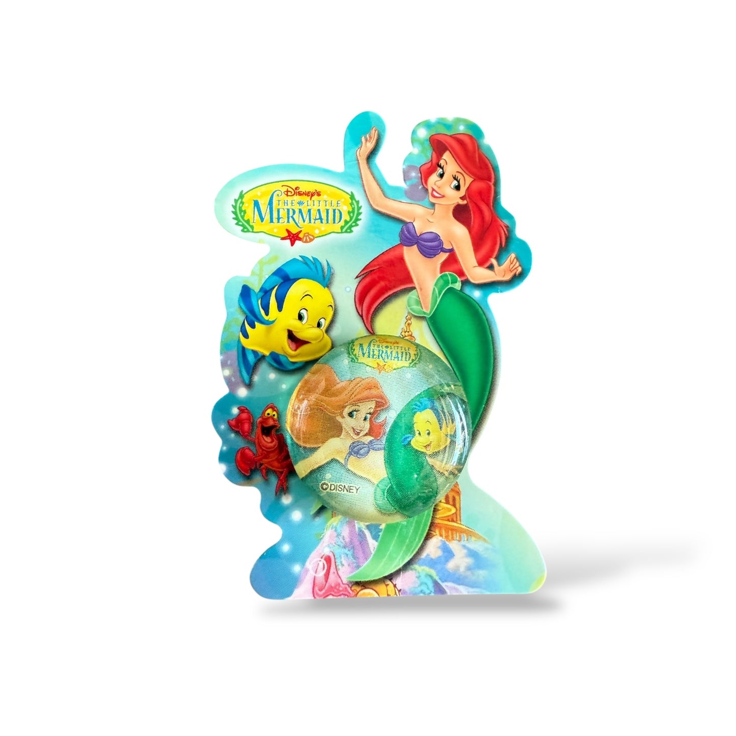 JDS The Little Mermaid Ariel and Flounder Dome Pin