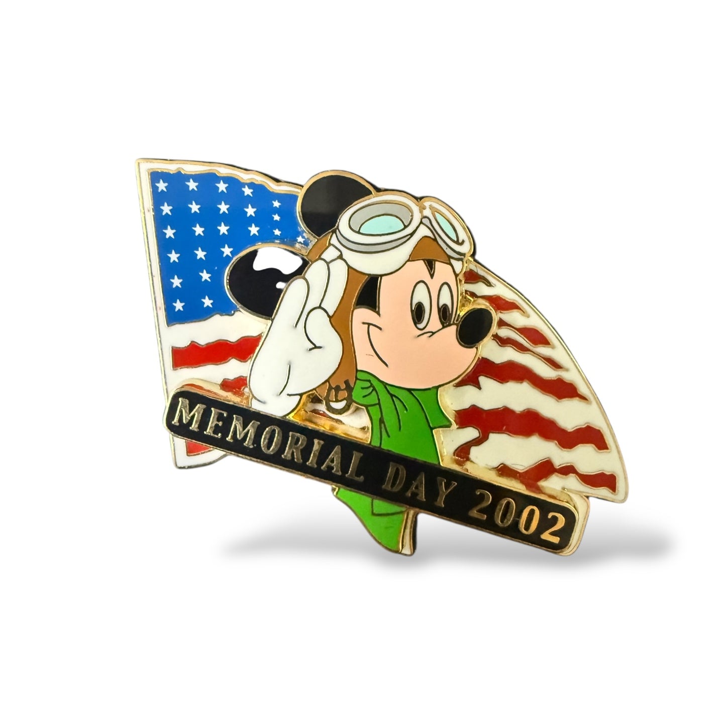 WDW Memorial Day 2002 American Flag Mickey Pin