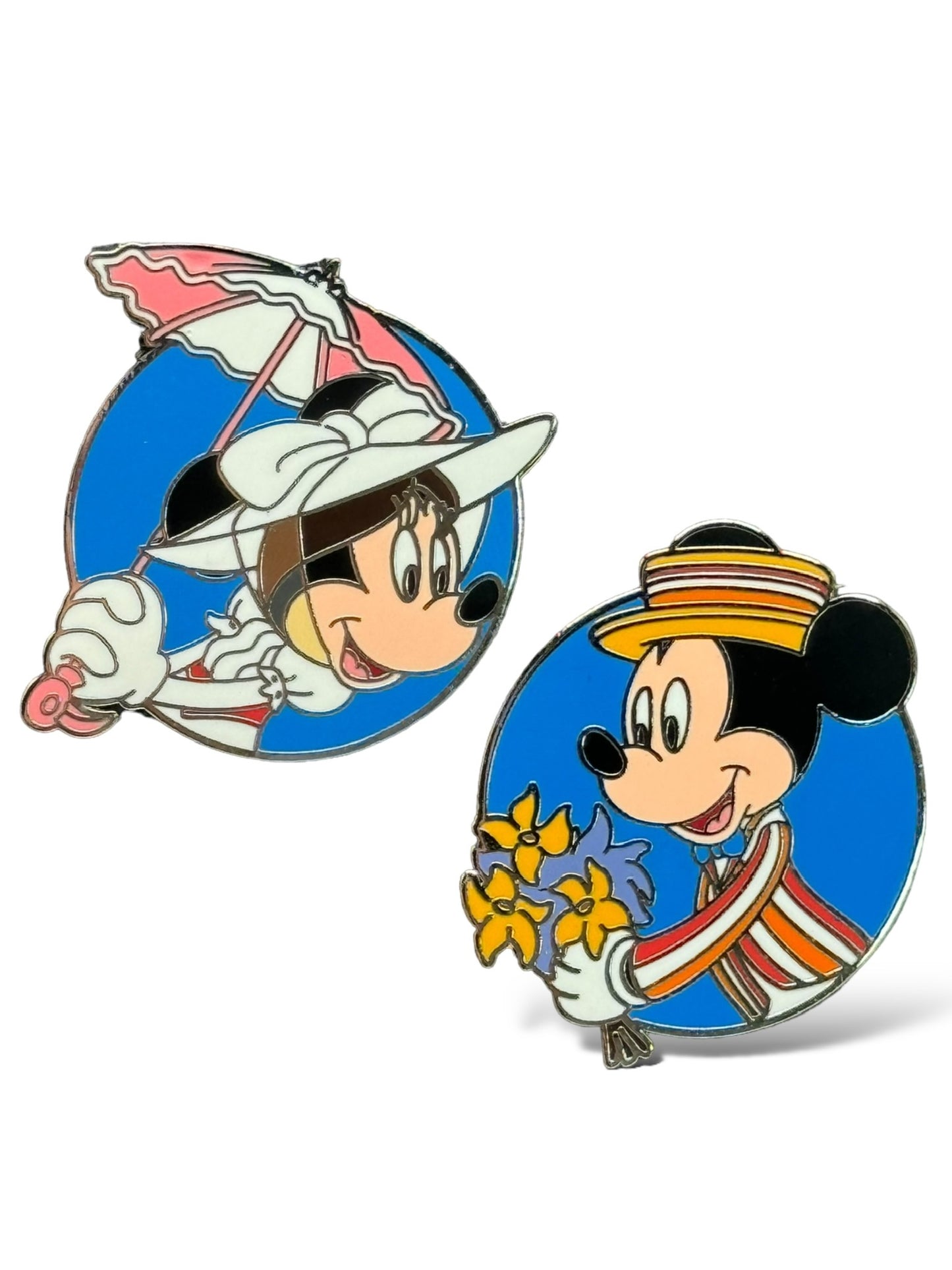 Disney Parks Mickey & Minnie as Mary Poppins & Bert 2 Pin Set