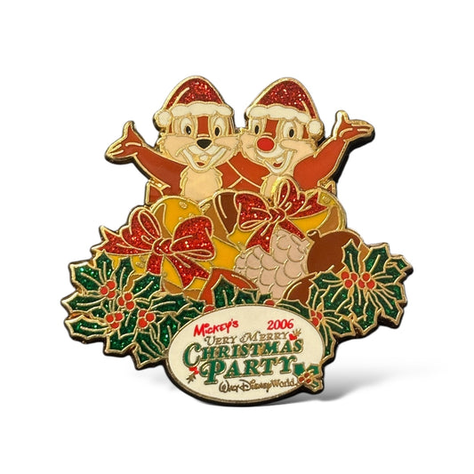 WDW Mickey's Very Merry Christmas Party 2006 Chip and Dale Pin