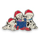 Disney Shopping 101 Dalmatians Opening a Christmas Present Pin