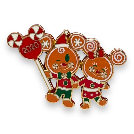 Disney Parks Minnie and Mickey as Gingerbread Cookies 2020 Pin