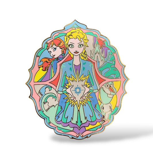 PALM Frozen Pastel Characters Elsa, Anna, and Olaf Pin