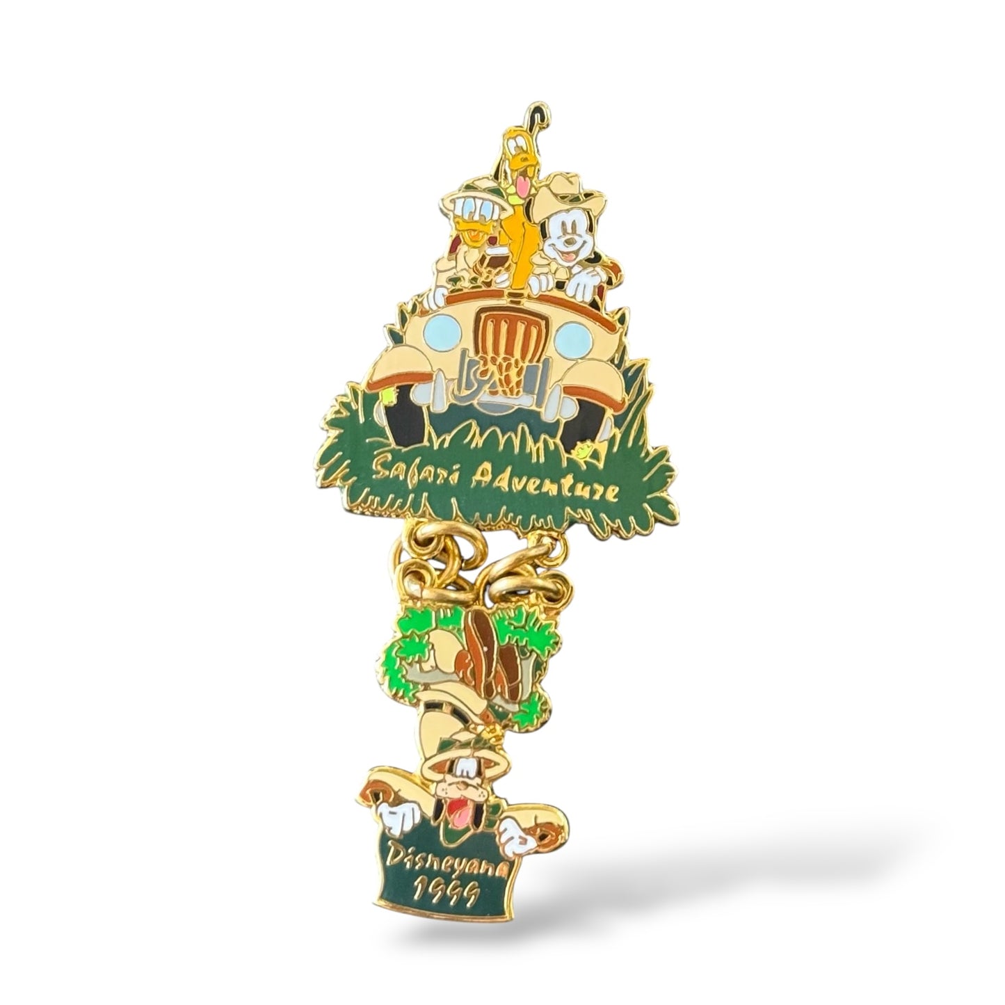 Disney Parks Mickey Mouse, Donald Duck & Pluto Safari Adventure Pin
