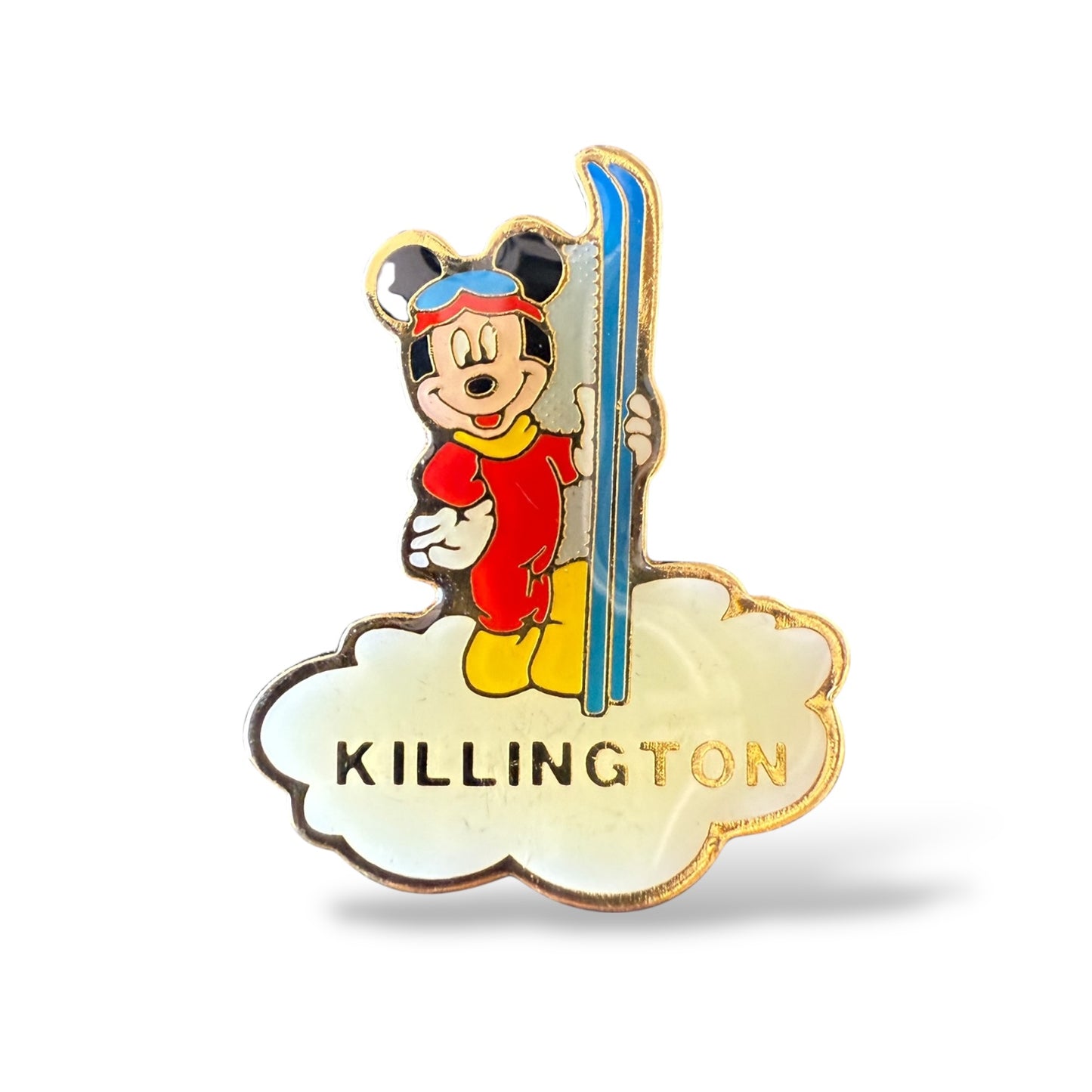 Monogram Mickey Holding Skis Killington Pin