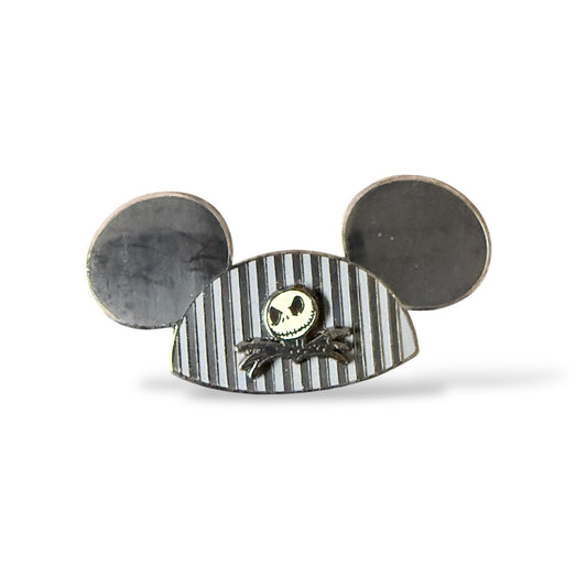 Disney Parks Mickey Mouse Ear Hat Jack Skellington Pin