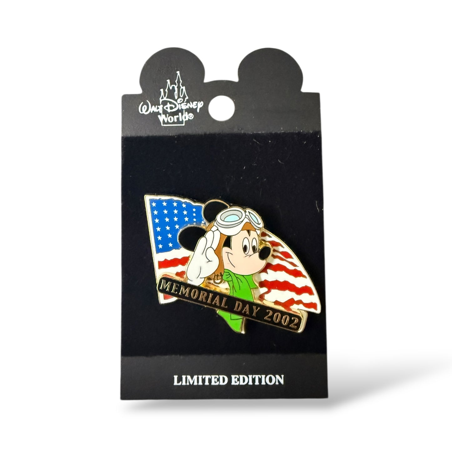 WDW Memorial Day 2002 American Flag Mickey Pin