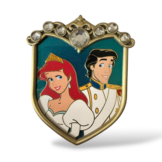 WDI Couples Crest Ariel and Eric Pin