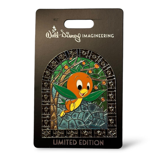 WDI Stain Glass Birds Orange Bird Pin