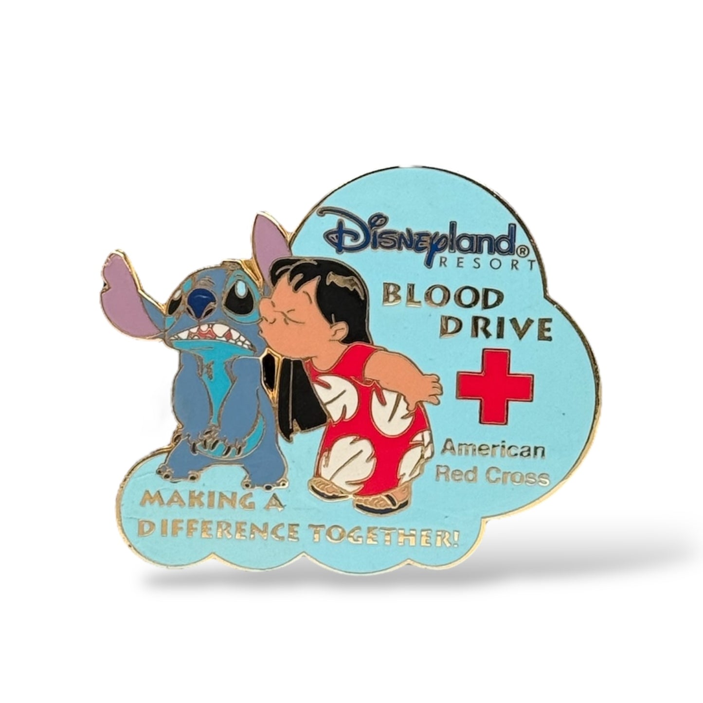 DLR Red Cross Cast Blood Drive 2004 Lilo & Stitch Pin
