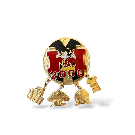 WDW 4 Park Icon Dangle Gold Pin