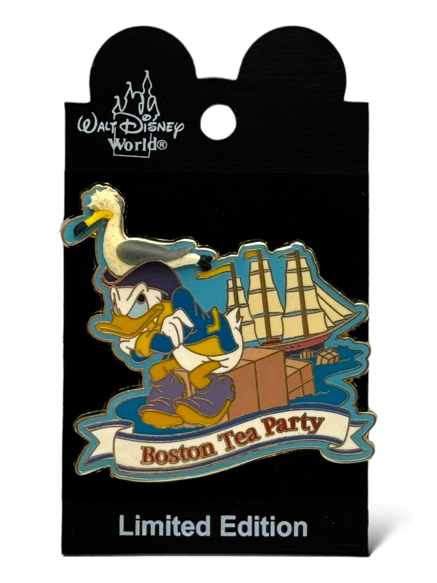 WDW Mickey's Star Spangled Pin Event The Boston Tea Party Donald Pin