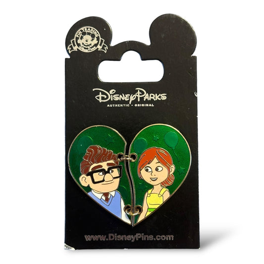 Disney Parks Carl and Ellie Two Piece Heart Pin