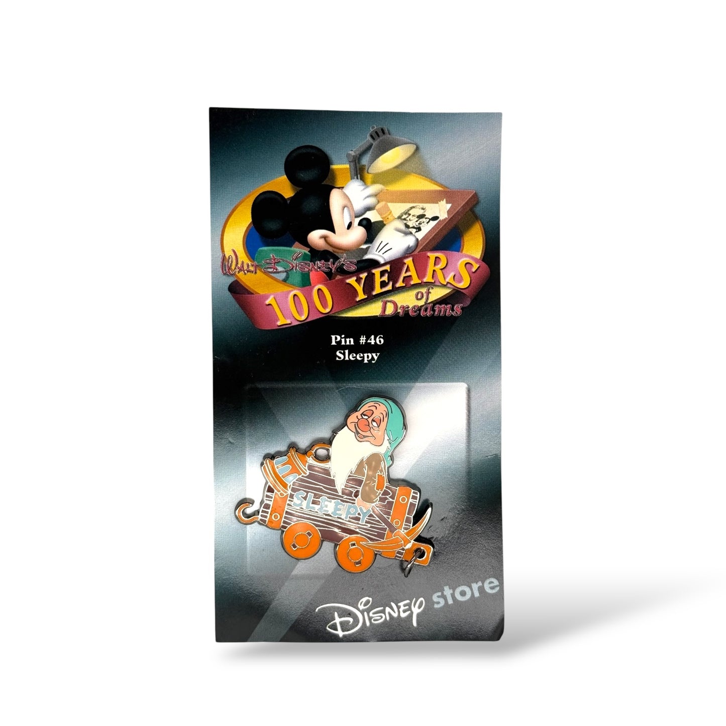 Disney Store 100 Years of Dreams Seven Dwarfs Mine Cart Sleepy Pin
