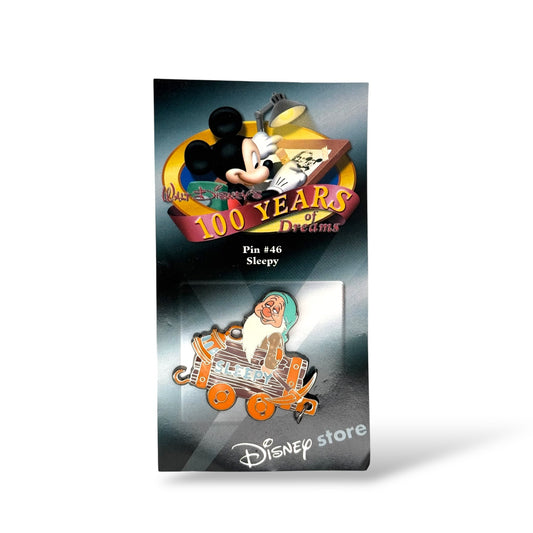 Disney Store 100 Years of Dreams Seven Dwarfs Mine Cart Sleepy Pin