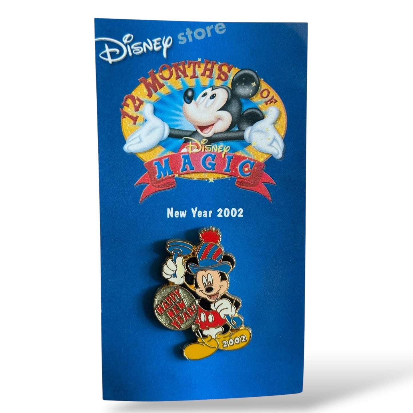 Disney Store 12 Months of Magic Happy New Year 2002 Mickey Pin