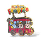 JDS Mickeys Fun Ride Pluto, Mickey and Minnie Mouse Red Bus Dangle Pin