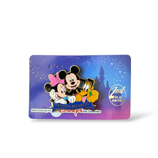 Disney Chase Visa Cardmember Exclusive Patriotic Minnie, Mickey, Pluto Pin