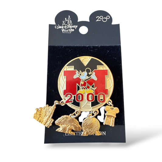 WDW 4 Park Icon Dangle Gold Pin