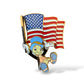 DLR Mickey's All American Pin Trading Festival Jiminy Cricket Waving USA Flag Pin