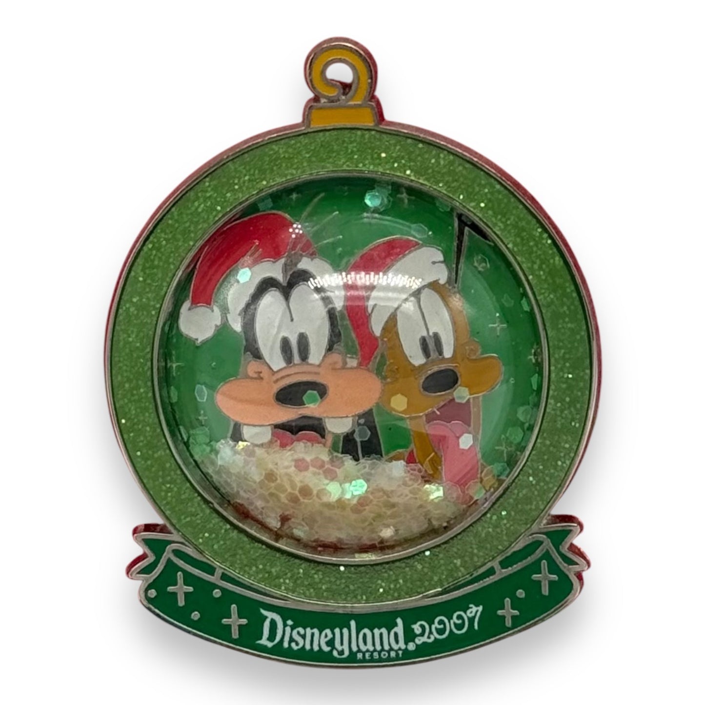 DLR Holiday Snow Globe Goofy and Pluto Pin