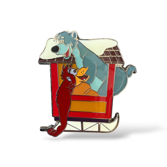 D23 Walt Disney Productions Holiday Greetings Baloo and King Louie Pin
