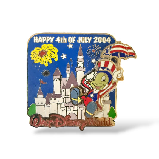 WDW Happy Independence Day 4th of July 2004 Jiminy Cricket Pin