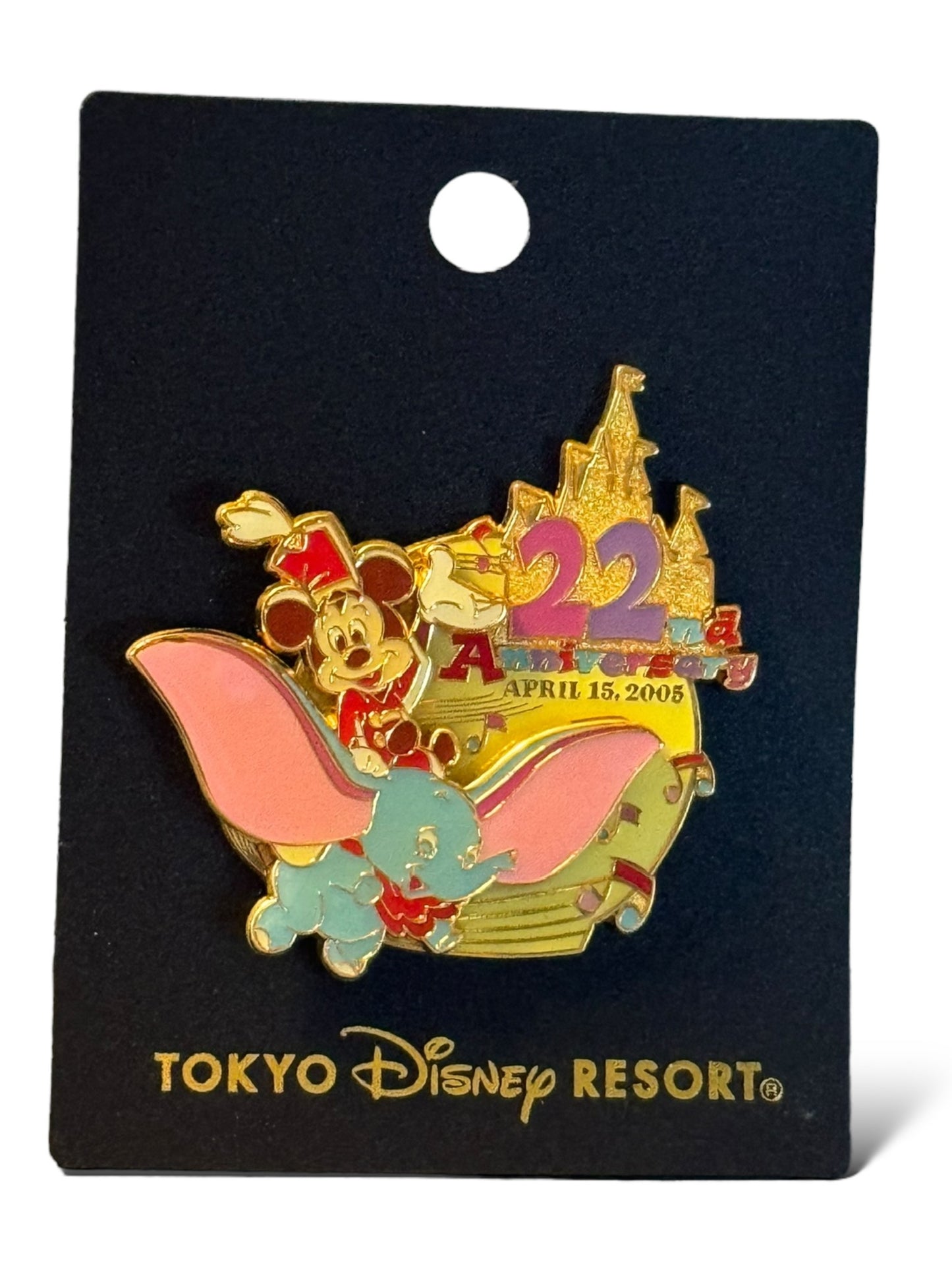 TDR 22nd Anniversary Dumbo & Bandleader Mickey Pin