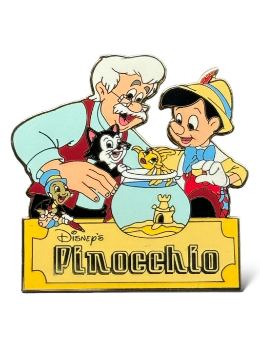 Disney Parks Pinocchio Family Geppetto and Cleo Pin
