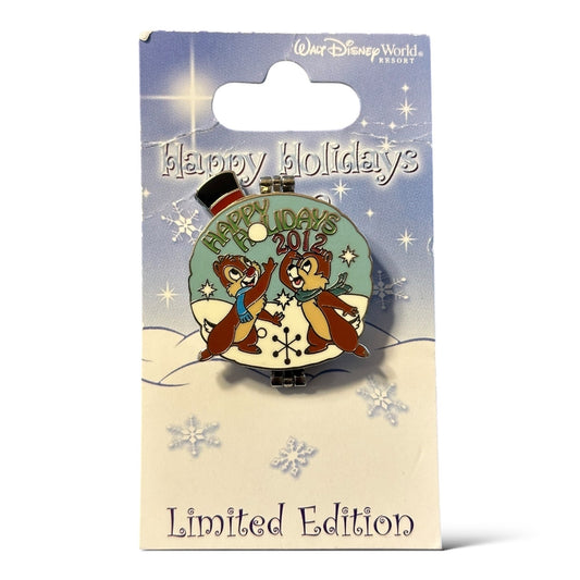 WDW Holiday 2012 Snowman Chip n' Dale Pin