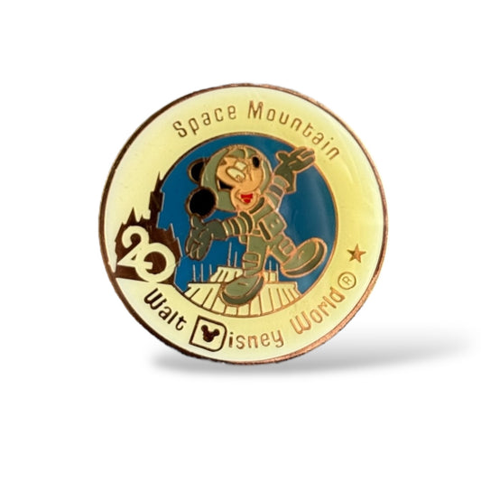 WDW 20th Anniversary Space Mountain Mickey Pin
