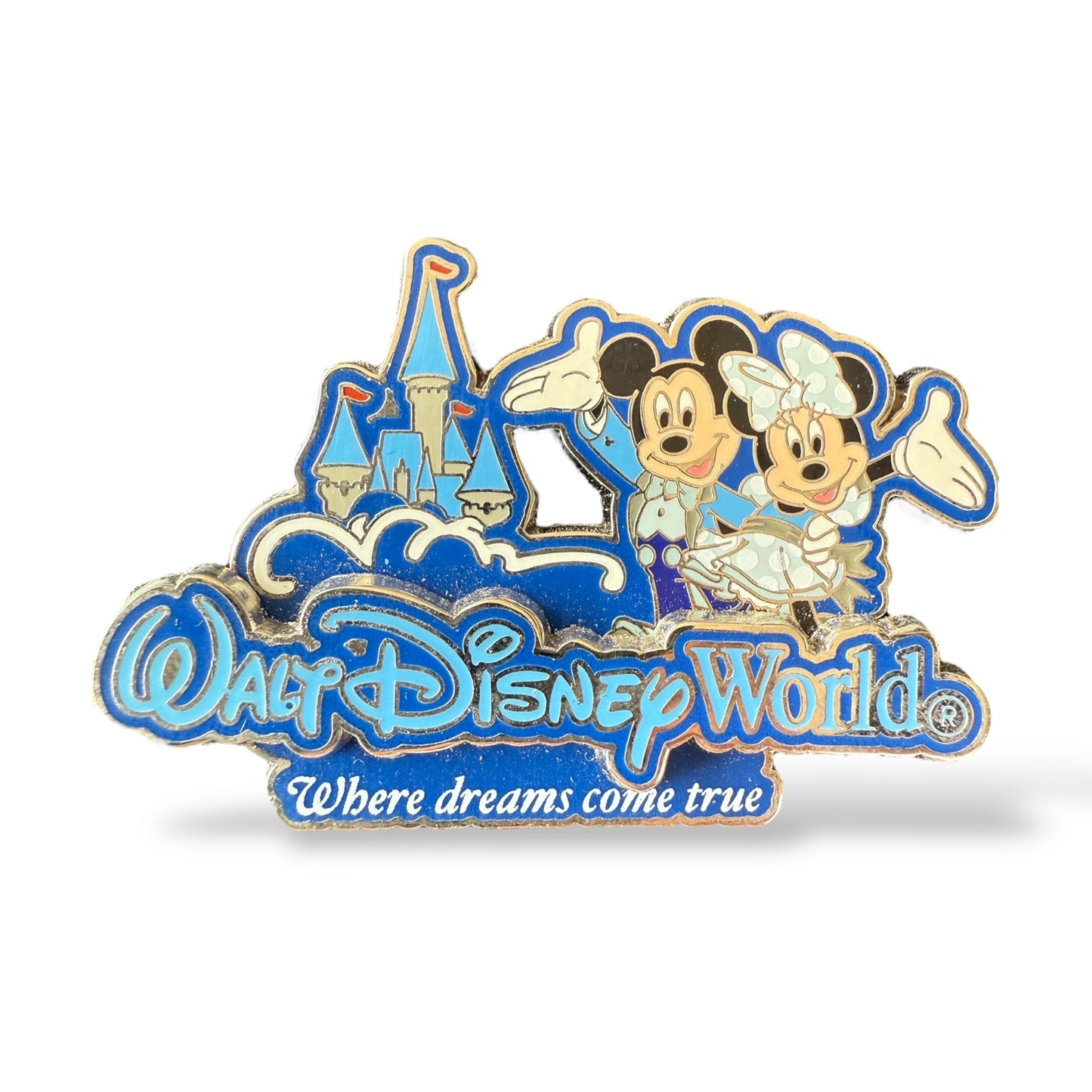 WDW Where Dreams Come True Walt Disney World Resort Mickey and Minnie Pin