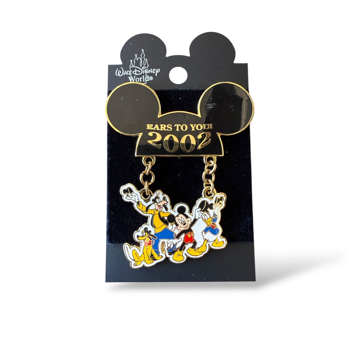 WDW Goofy, Pluto, Mickey, and Donald Ears To You 2002 Dangle Pin